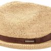 Hute Stetson | Stetson Strohhut Player Raffia Crochet Gehakelt Mit Ripsband Und Stetson Pin Mittelbeige