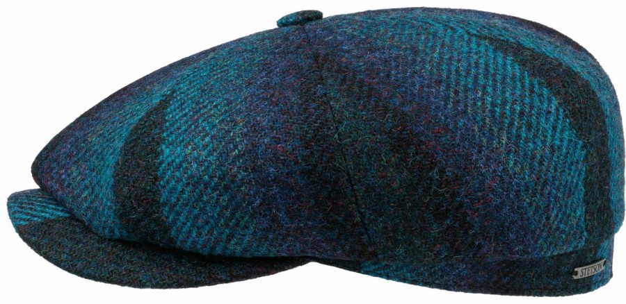 Mutzen Stetson | Stetson Hatteras 8-Teilige Mutze Harris Tweed Gestreift Blau Gemustert