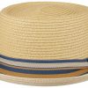 Hute Stetson | Stetson Pork Pie Strohhut Bunte Ripsgarnitur Uv 40+