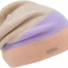 Mutzen SEEBERGER | Seeberger Cashmere Headsock Strickmutze Im Streifendetail Braun Gemustert