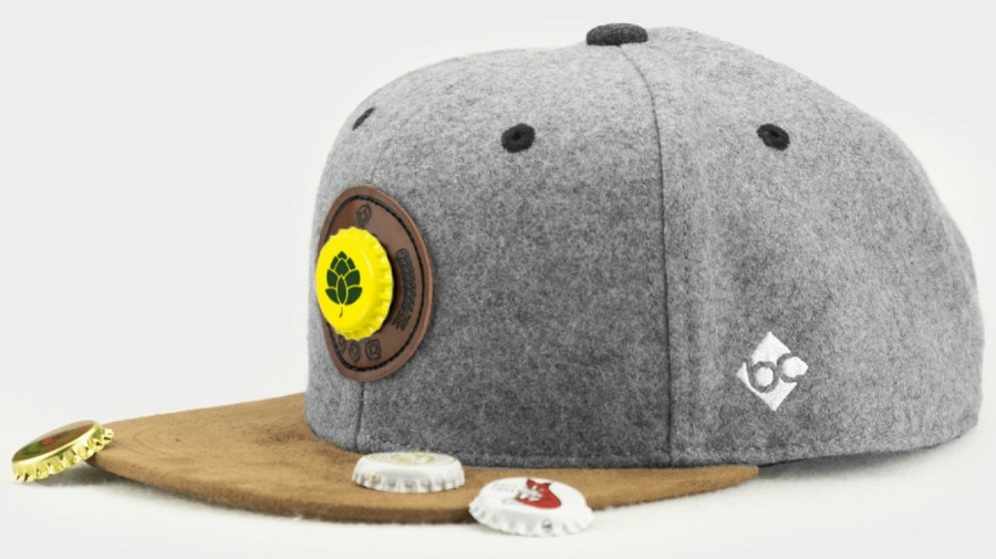 Mutzen Bavarian Caps | Bavarian Caps "Bierkronung" Snapback Baseball-Cap Kronkorken Dunkelgrau