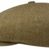 Xxl Stetson | Stetson 8-Panel Cap Retro-Ballonmutze Aus Leinen-Seiden-Mix Grun Gemustert